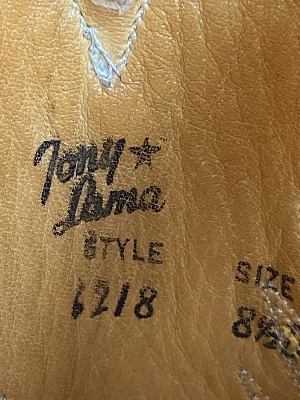 Men's Tony Lama 6218 Buckaroo Caribou Leather Brown Tall Western Cowboy USA 8.5D